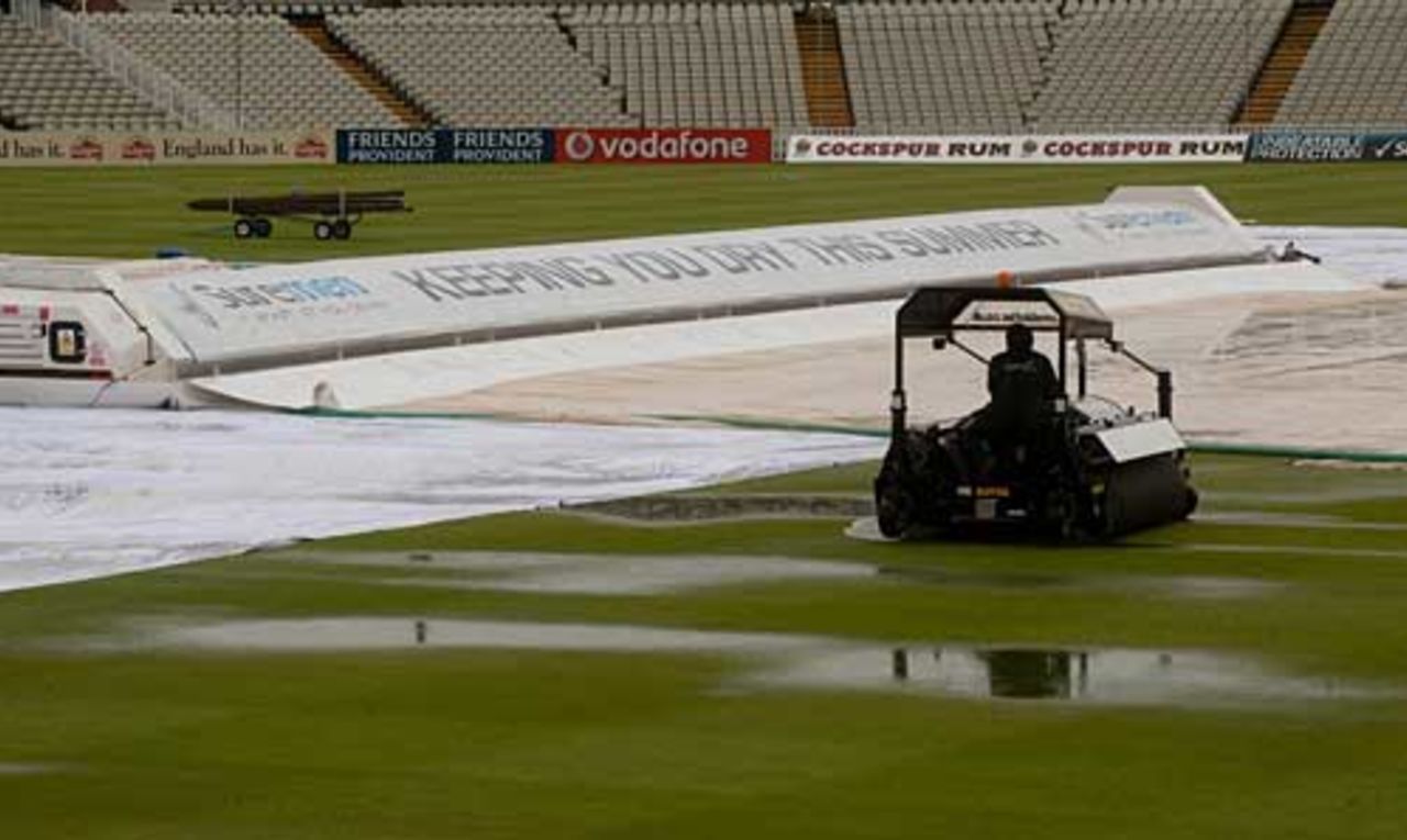 Heavy rain at Edgbaston has added to the difficult build-up, Edgbaston, July 29, 2009