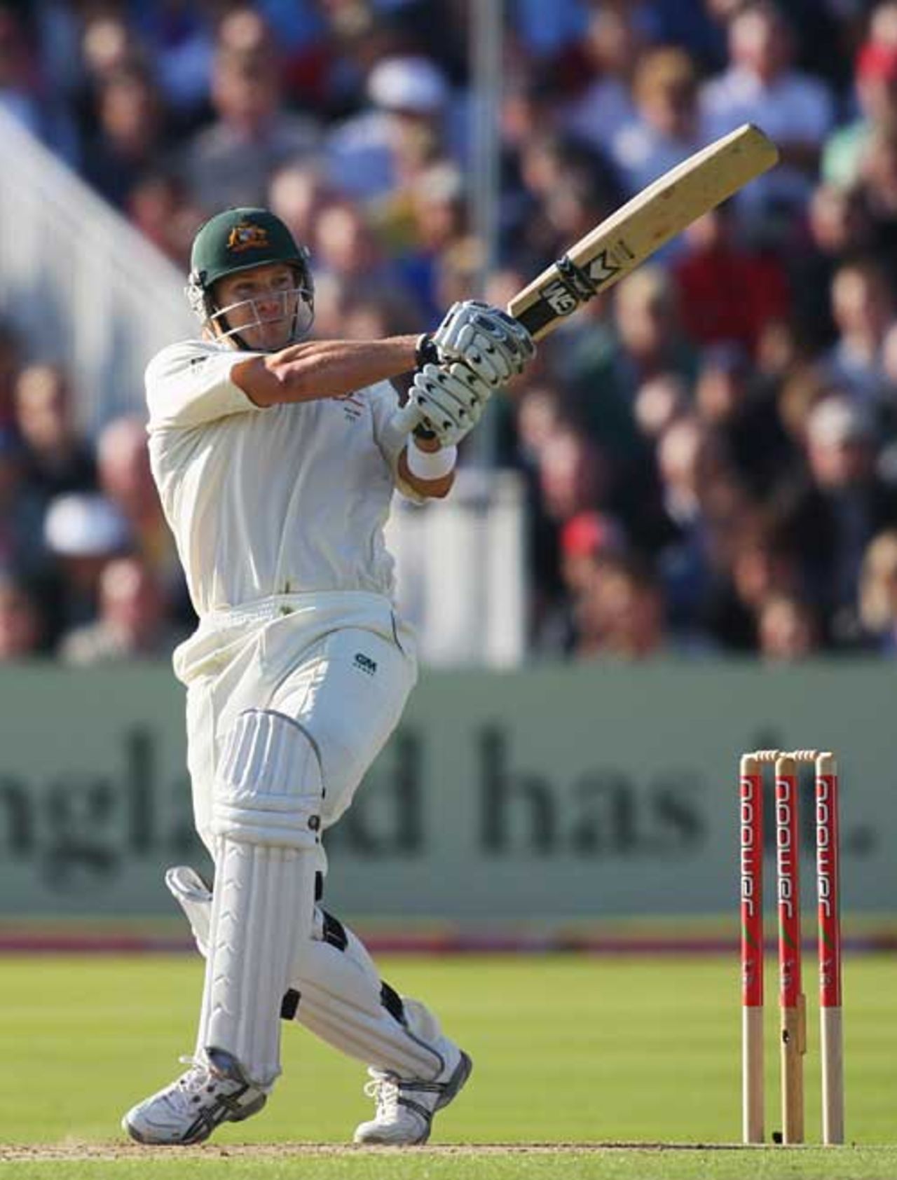 Shane Watson connects with a strong pull, England v Australia, 3rd Test, Edgbaston, 1st day, July 30, 2009