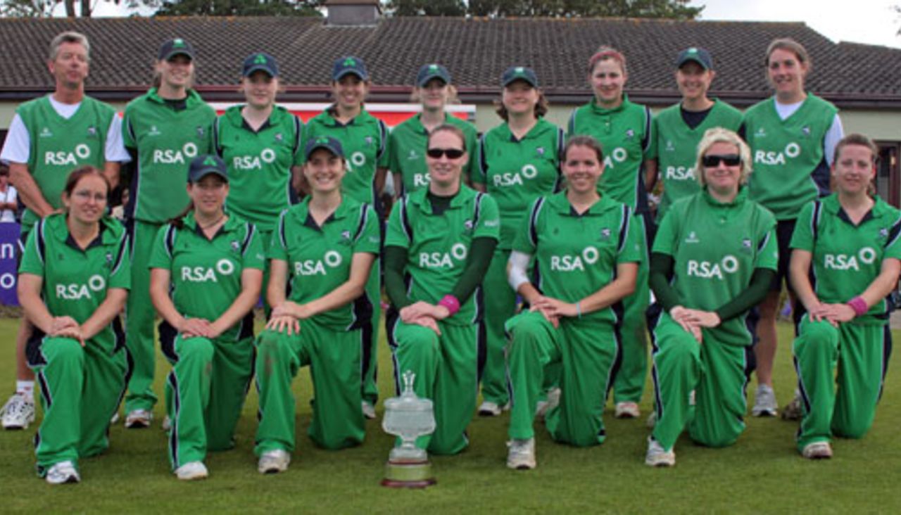 The Ireland women's team after winning the European championship, Ireland v Netherlands, The Vineyard, Dublin, August 5, 2009