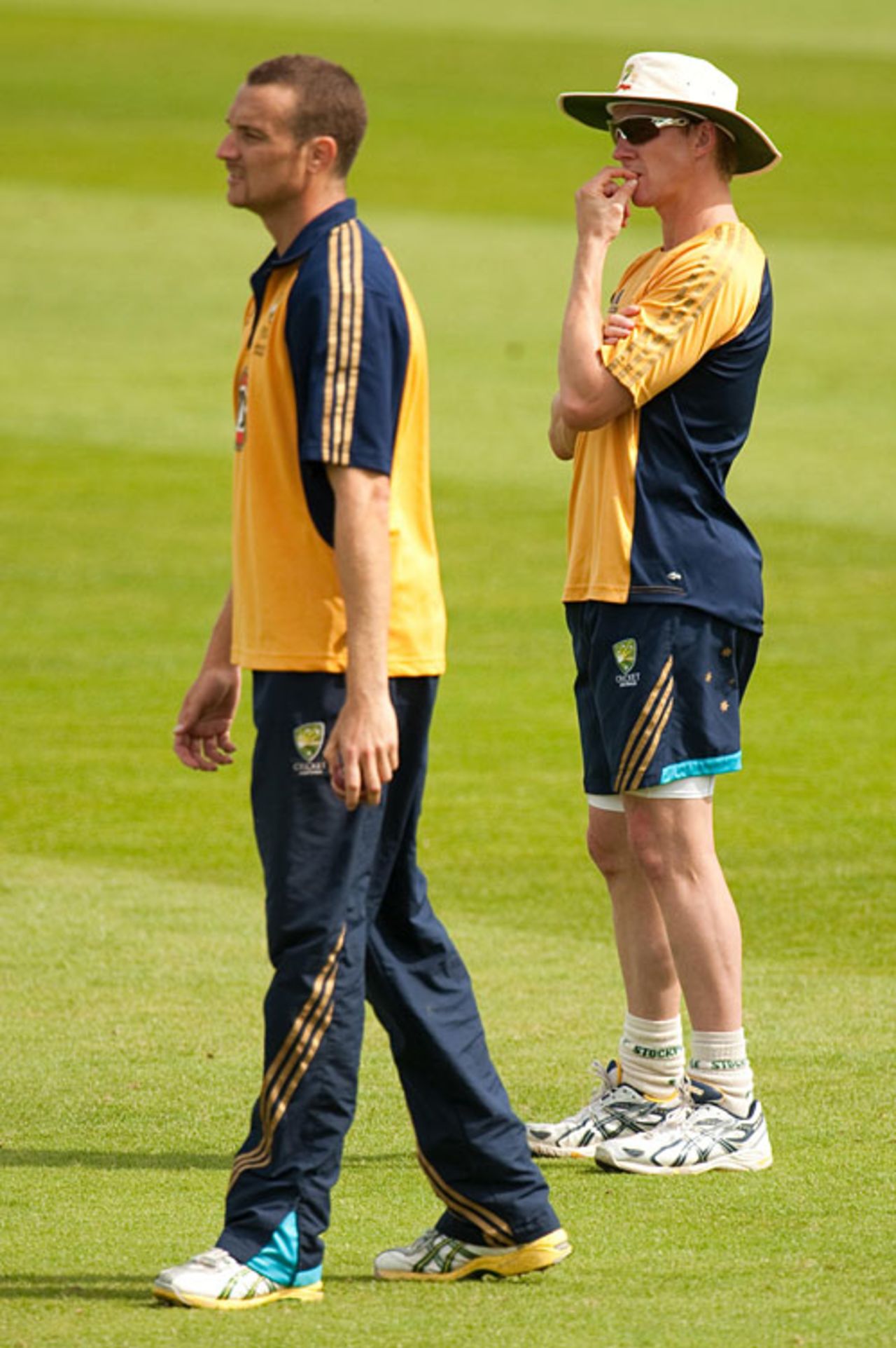 In with a shout: Stuart Clark and Brett Lee could both be selected for the fourth Test, Headingley, August 6, 2009