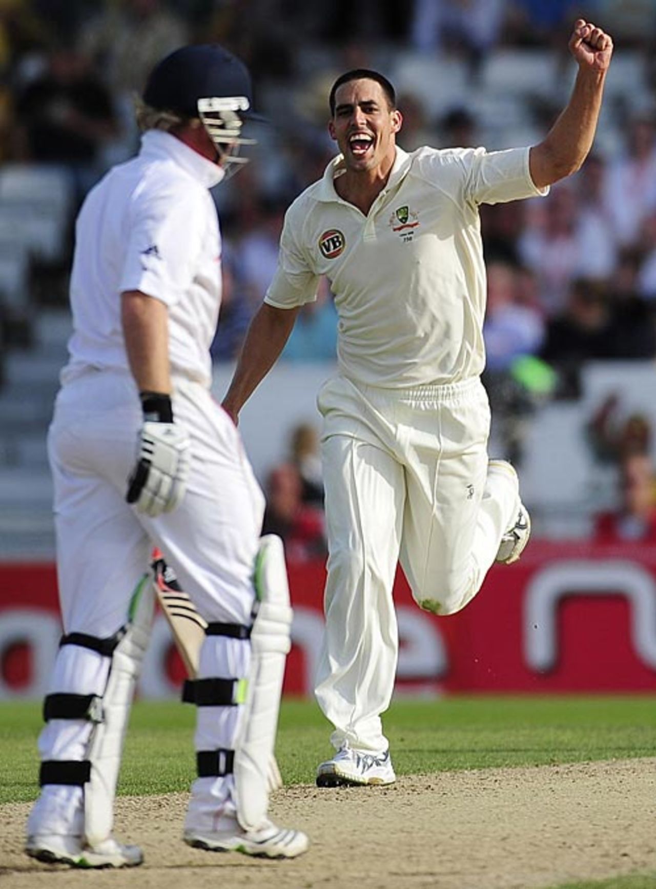 Mitchell Johnson had Ian Bell caught at slip, England v Australia, 4th Test, Headingley, 2nd day, August 8, 2009