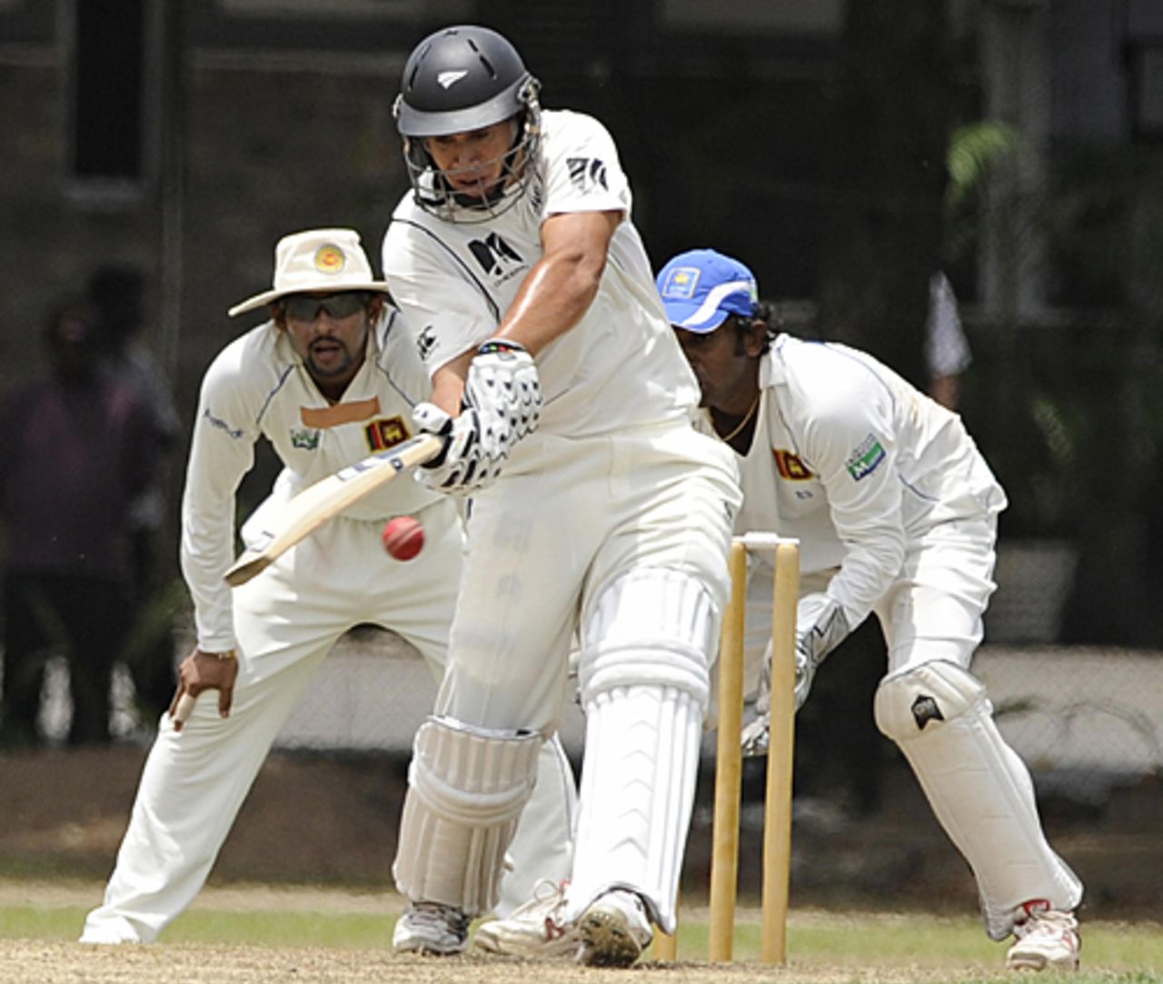 Ross Taylor plays an aggressive shot, Sri Lanka Cricket Development XI v New Zealanders, Colombo, August 12, 2009
