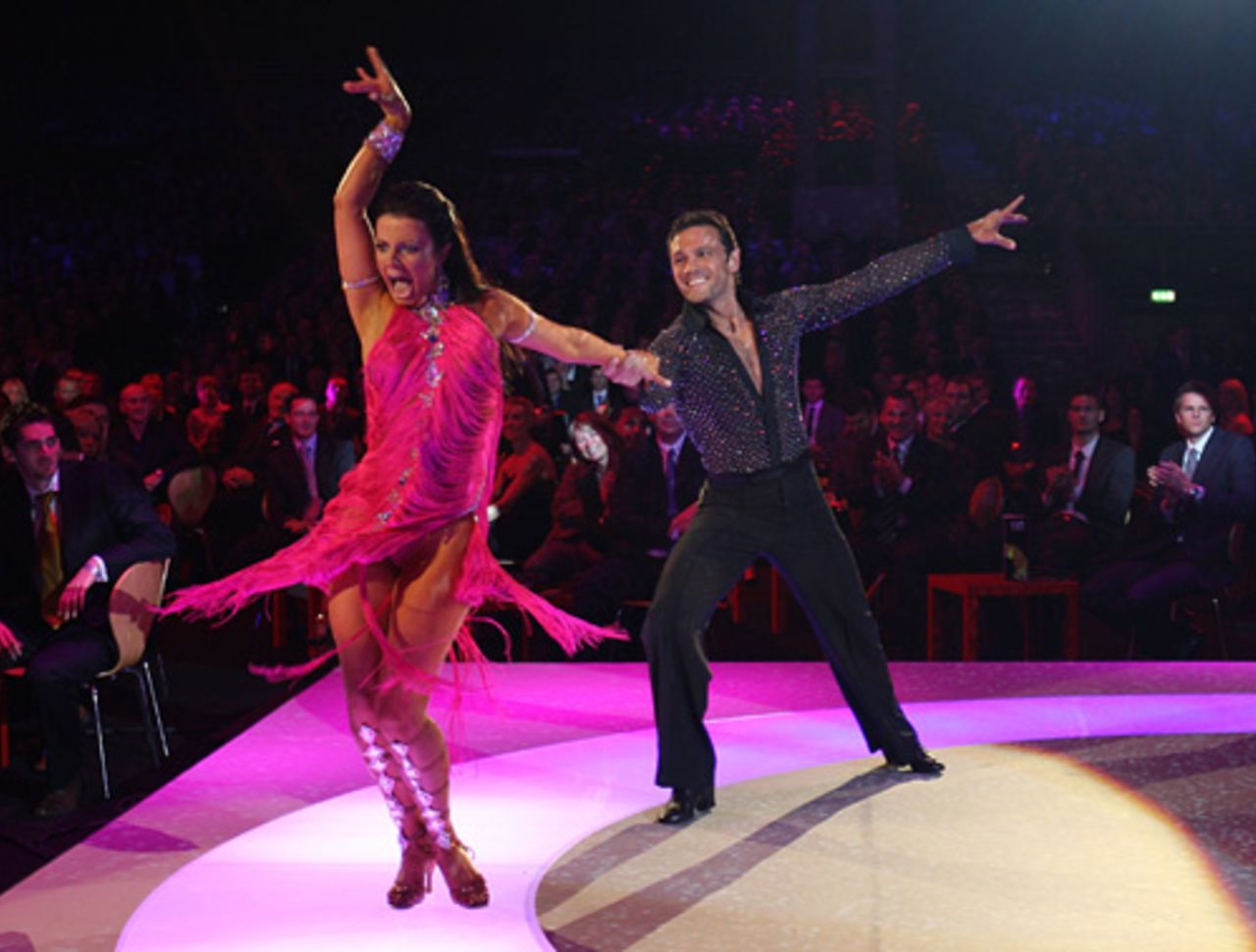 Mark Ramprakash and dance partner Karen Hardy who finished third in the BBC's <I>Strictly Come Dancing</I>Christmas Special, London, December 25, 2007
