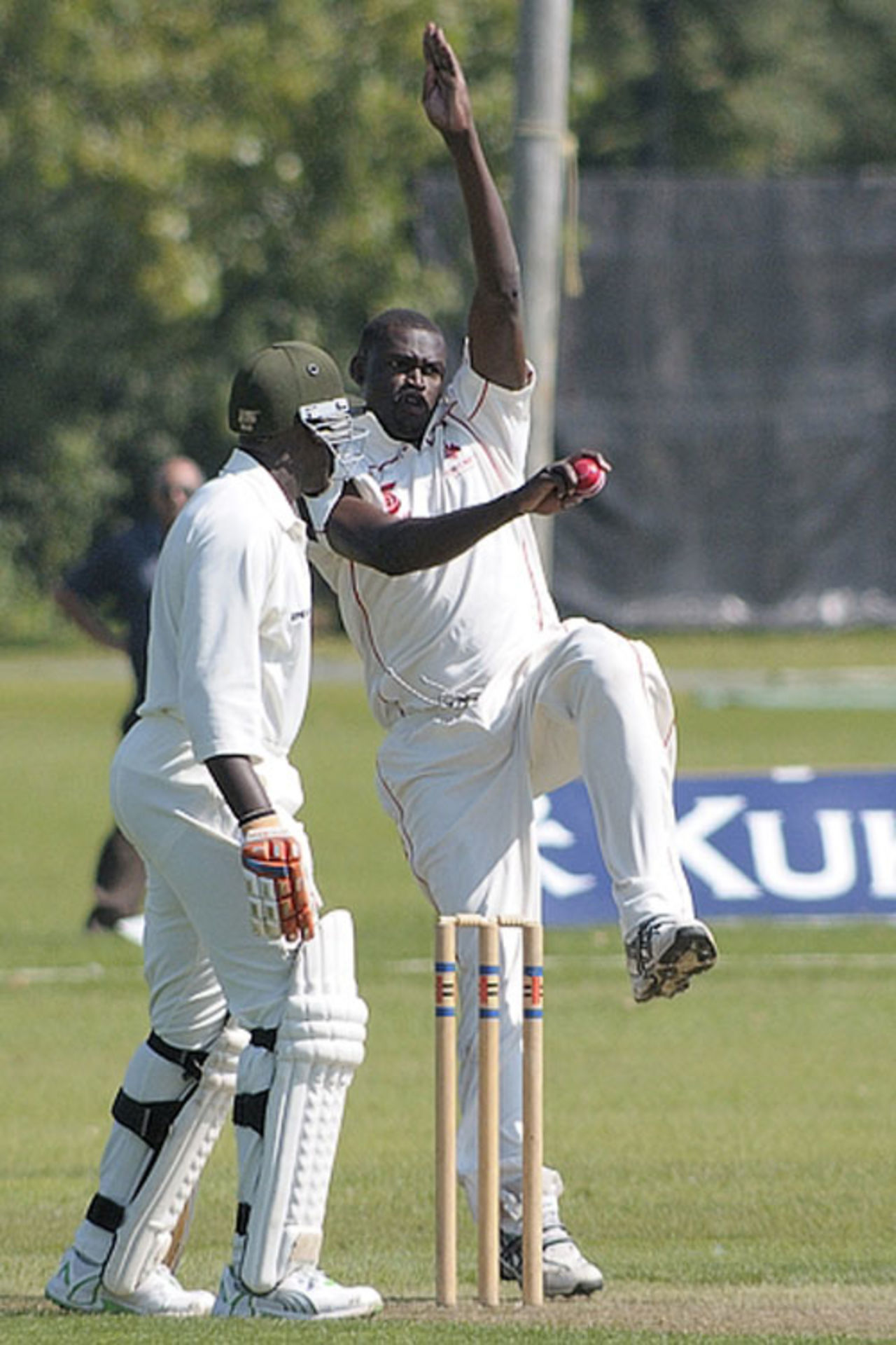 Henry Osinde picked up 3 for 28, Canada v Kenya, ICC Intercontinental Cup, King City, 1st day, August 14, 2009 