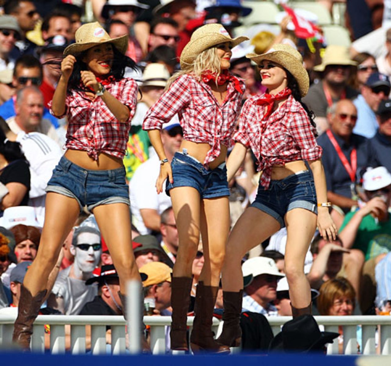 There was a wild west theme to Twenty20 Finals Day, with the cowgirls providing plenty of entertainment, Northamptonshire v Sussex, Twenty20 Cup semi-final, Edgbaston, August 15, 2009