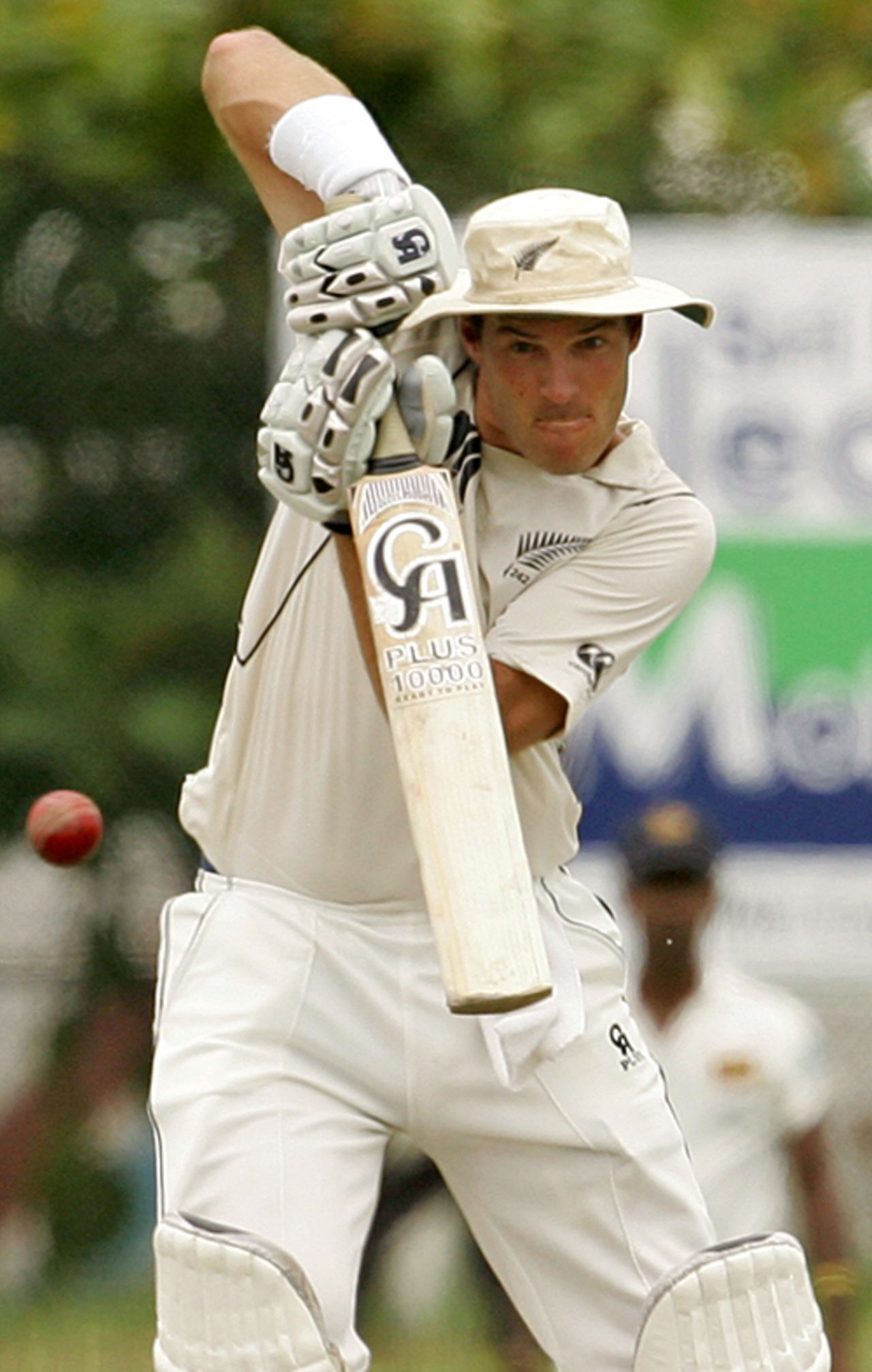 Tim McIntosh pushes it through the off side, Sri Lanka v New Zealand, 1st Test, Galle, 3rd day, August 20, 2009