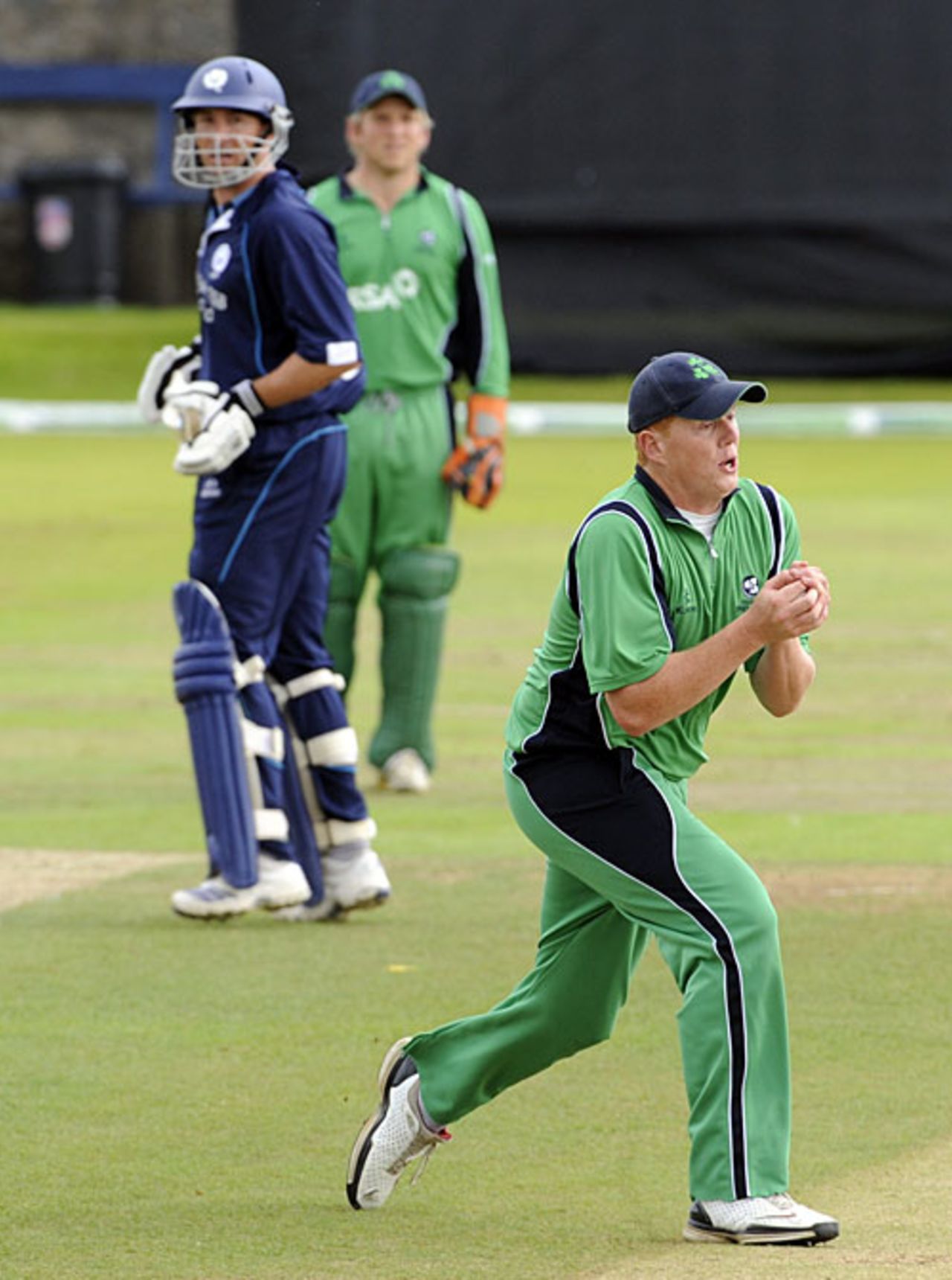 Kevin O'Brien takes a catch to dismiss Fraser Watts, Scotland v Ireland, 1st ODI, Aberdeen, August 22, 2009