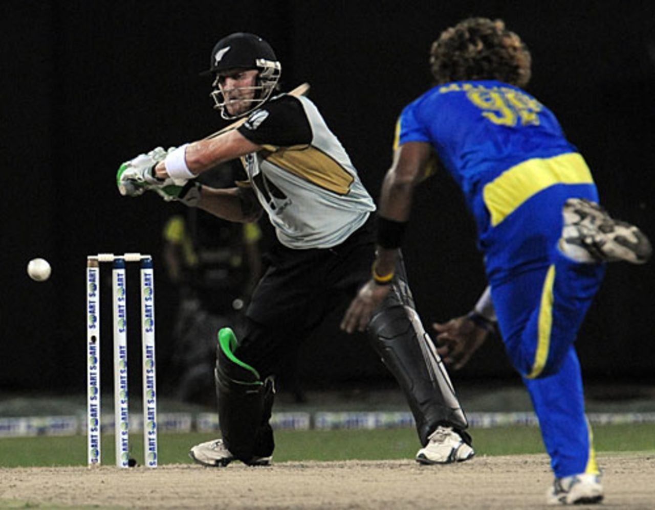 Brendon McCullum reaches out wide to slash, Sri Lanka v New Zealand, 2nd Twenty20, Colombo, September 4, 2009