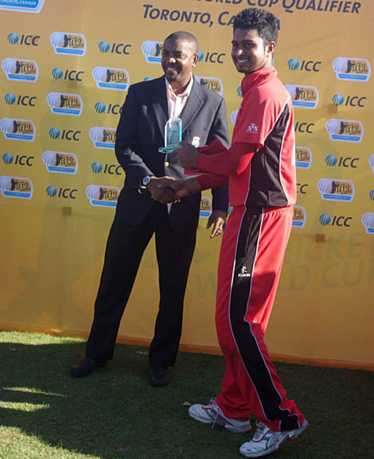Ruvindu Gunasekera was the Man of the Match for his unbeaten 57, Canada v Afghanistan, ICC Under-19 Cricket World Cup Qualifier, Toronto, September 13, 2009