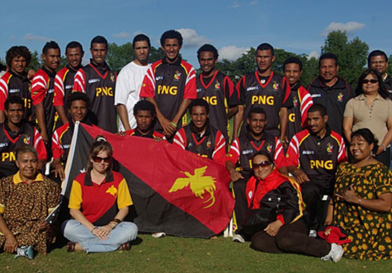 Papua New Guinea players celebrate their World Cup qualification, Canada v Afghanistan, ICC Under-19 Cricket World Cup Qualifier, Toronto, September 13, 2009
