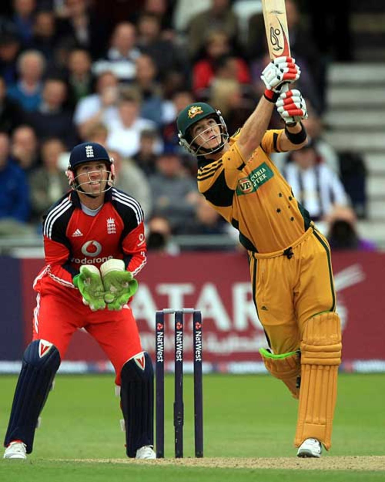 Tim Paine launches down the ground for six, England v Australia, 6th ODI, Trent Bridge, September 17, 2009