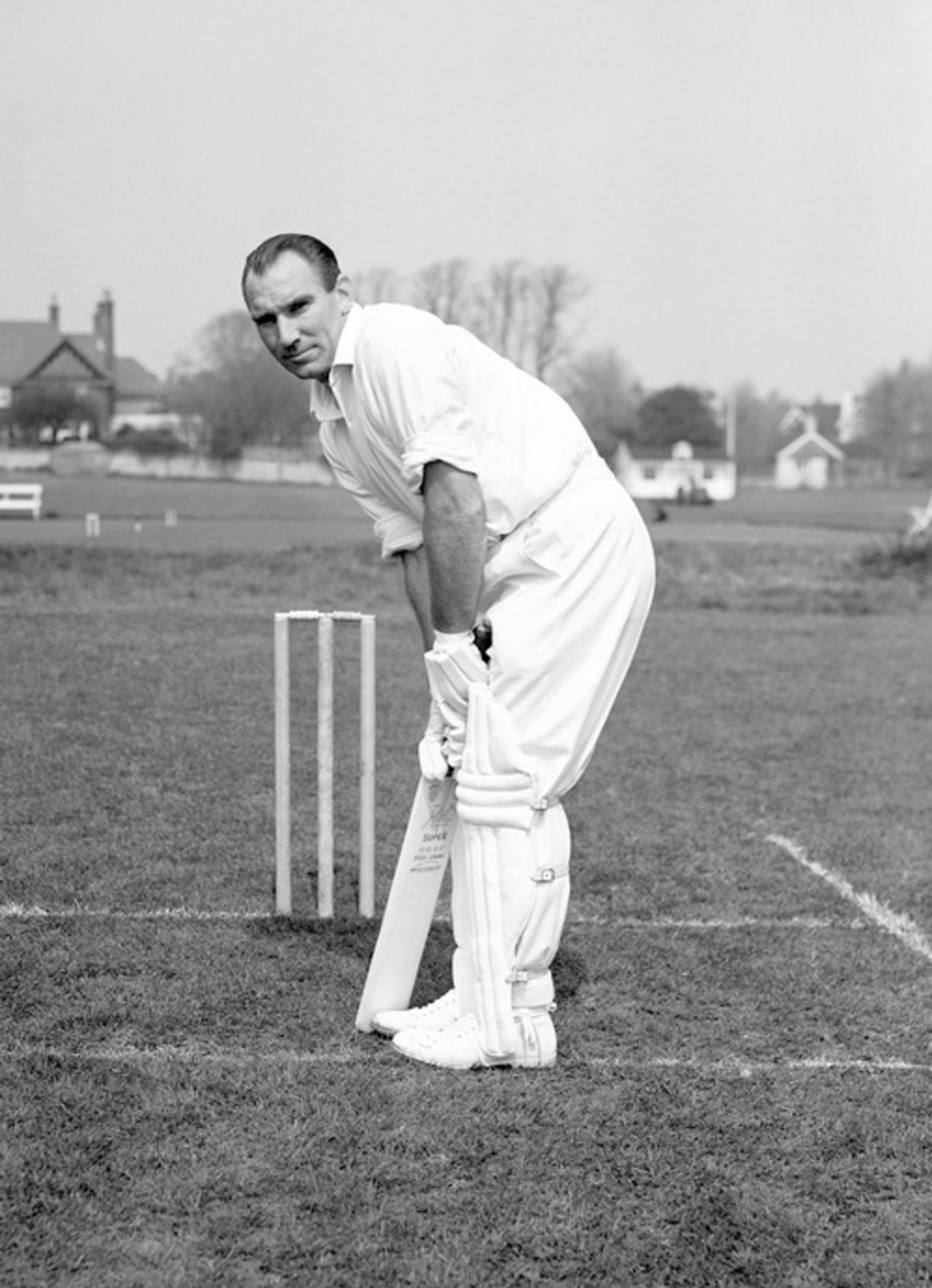 John Reid bats in the nets, New Zealand tour of England, 1965