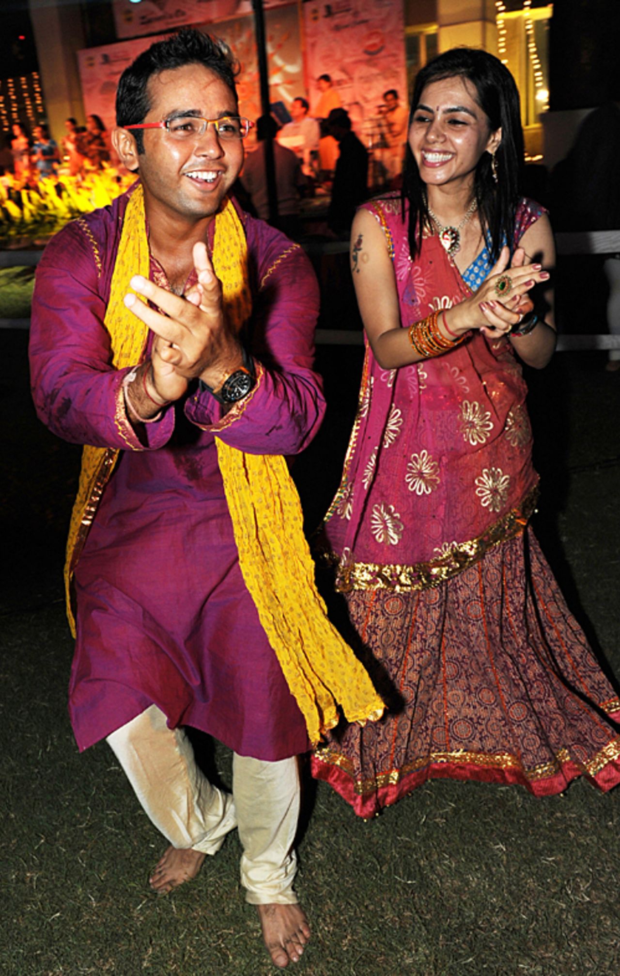 Parthiv Patel and his wife enjoy Navratri celebrations, Ahmedabad, September 23, 2009