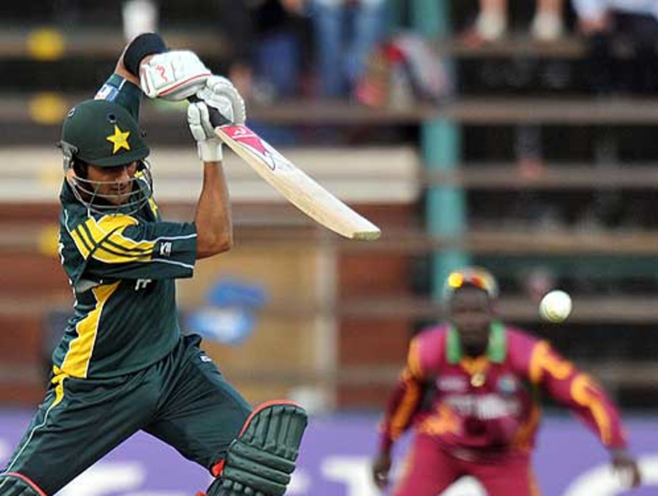 Shoaib Malik punches the ball sweetly to the off, Pakistan v West Indies, Champions Trophy, Group A, Johannesburg, September 23, 2009
