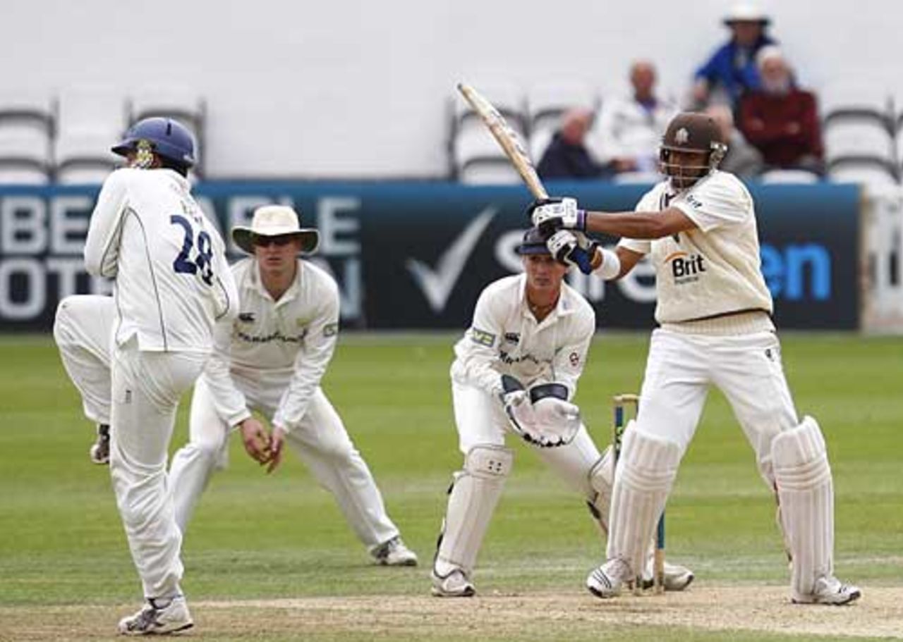 Usman Afzaal pulls during his century, Surrey v Glamorgan, County Championship, The Oval, September 23, 2009