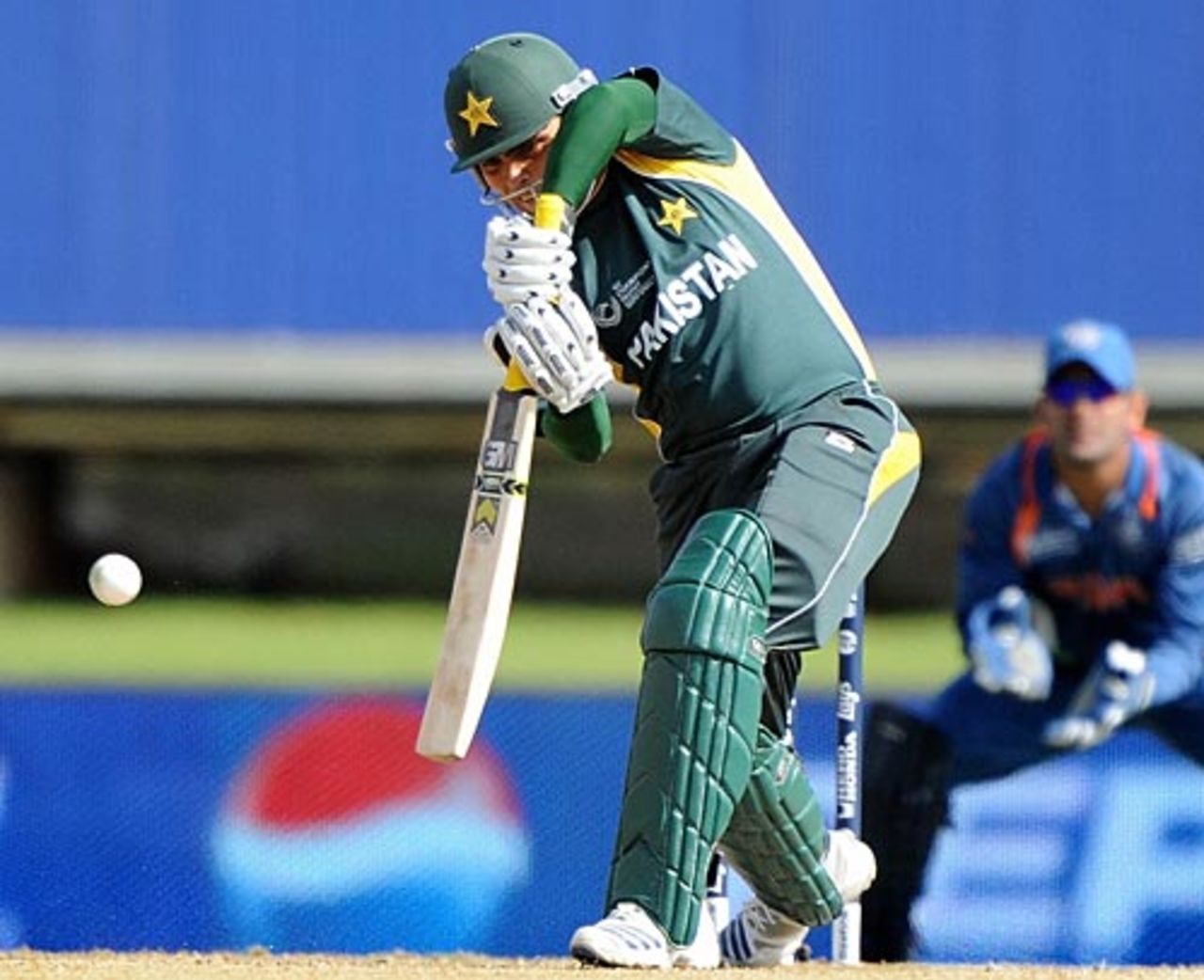 Kamran Akmal drives on the front foot, India v Pakistan, Champions Trophy, Group A, Centurion, September 26, 2009