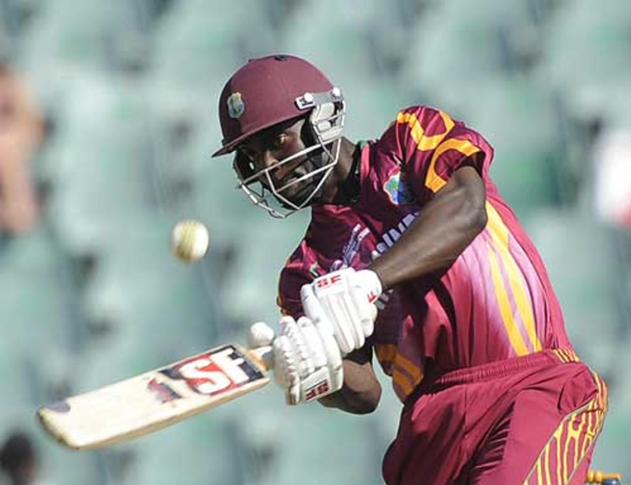 Andre Fletcher clubs the ball, Australia v West Indies, ICC Champions Trophy, Group A, Johannesburg, September 26, 2009