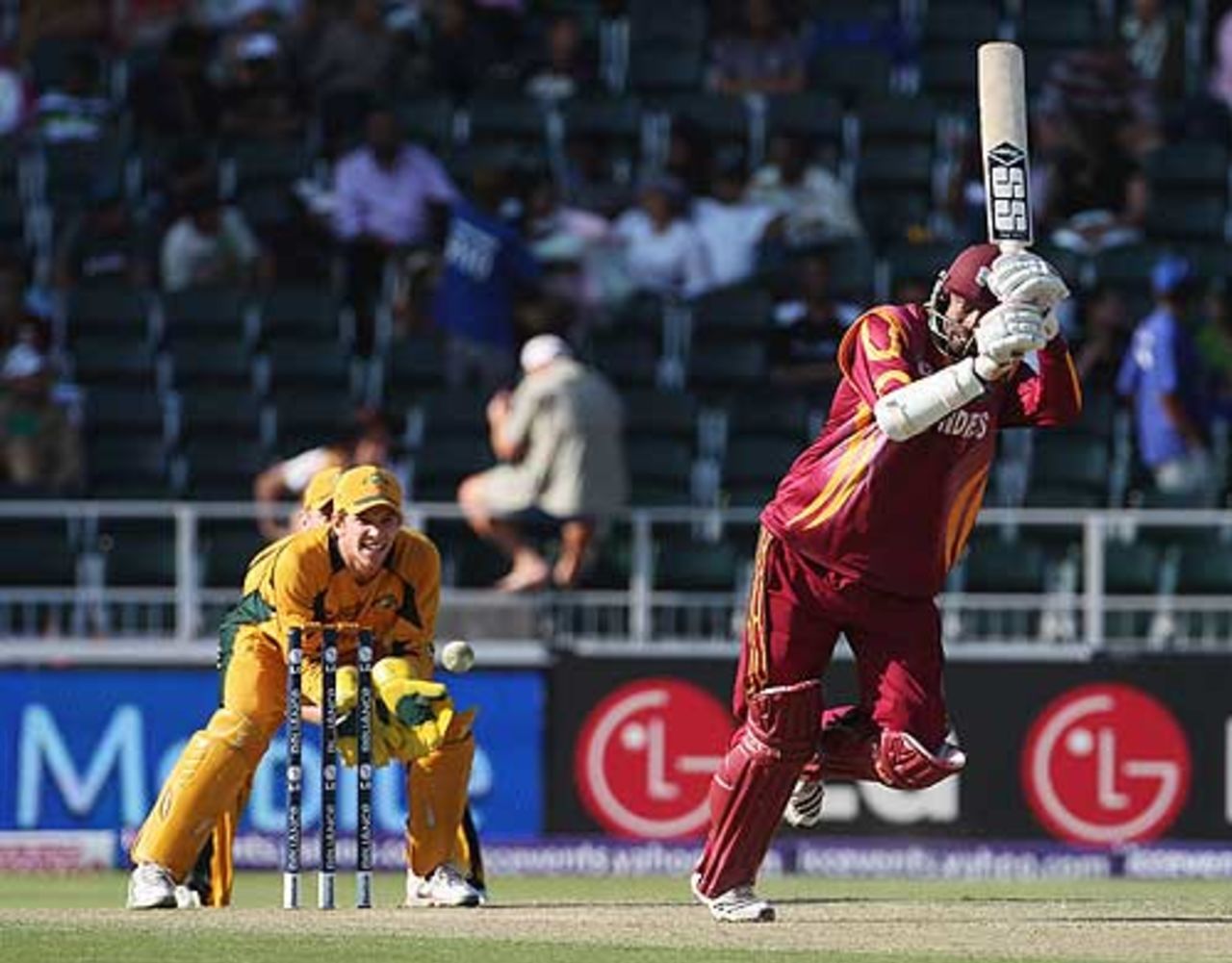 Floyd Reifer clips the ball away, Australia v West Indies, ICC Champions Trophy, Group A, Johannesburg, September 26, 2009