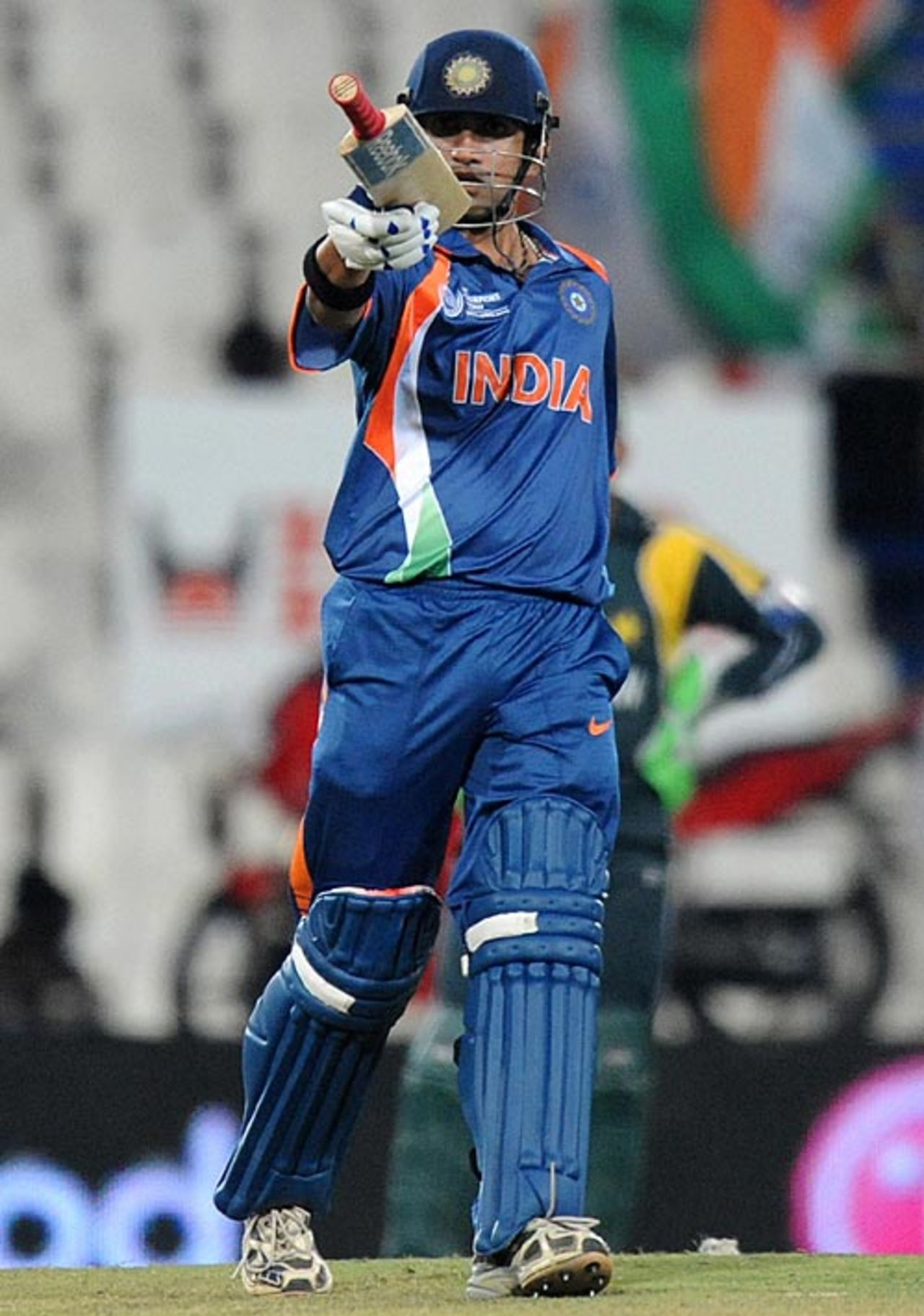 Gautam Gambhir celebrates his fifty, India v Pakistan, Champions Trophy, Group A, Centurion, September 26, 2009