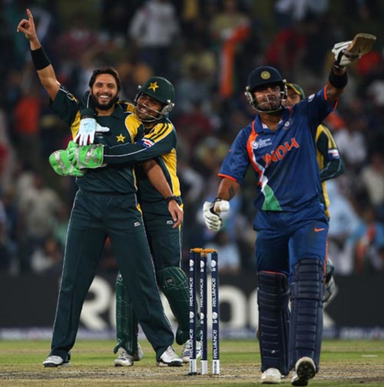 Virat Kohli fell to Shahid Afridi, India v Pakistan, Champions Trophy, Group A, Centurion, September 26, 2009