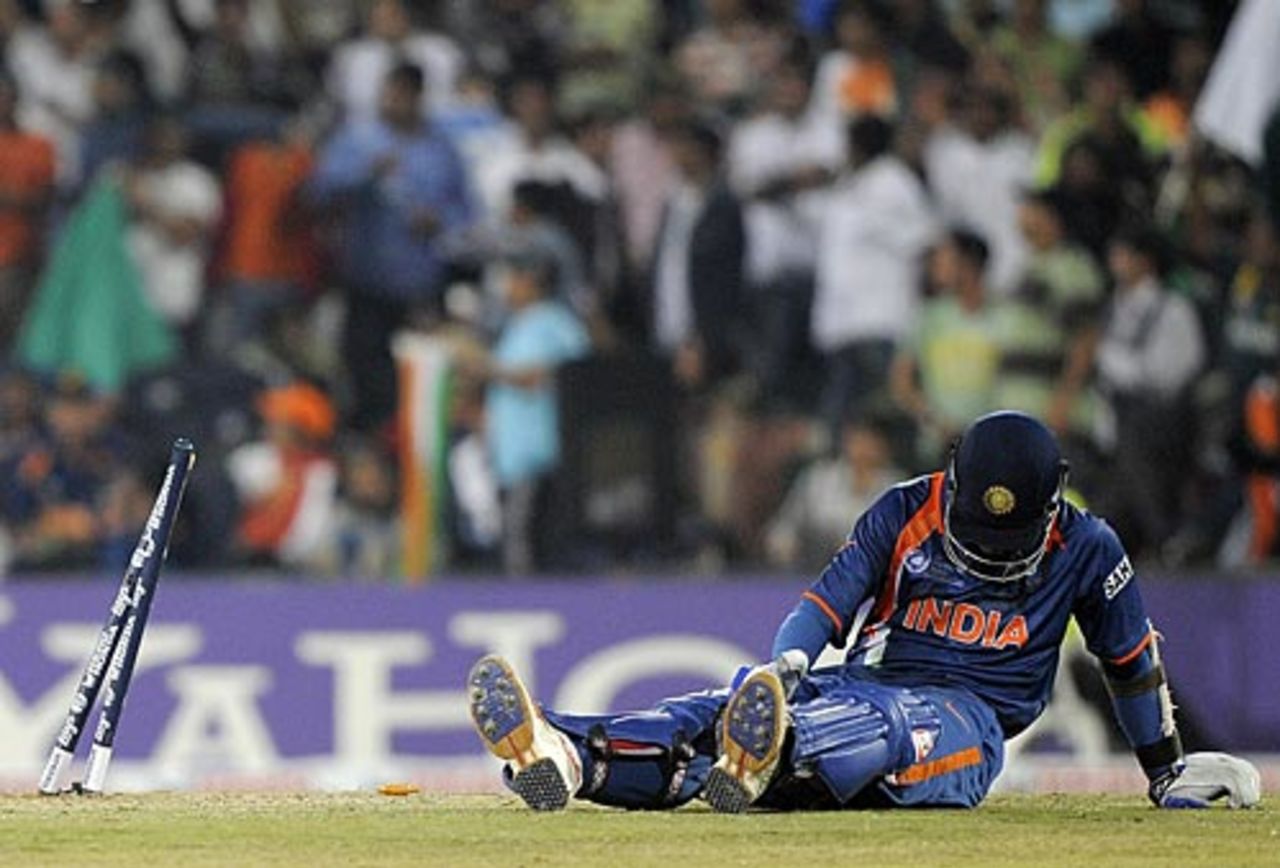 Rahul Dravid was run out, India v Pakistan, Champions Trophy, Group A, Centurion, September 26, 2009