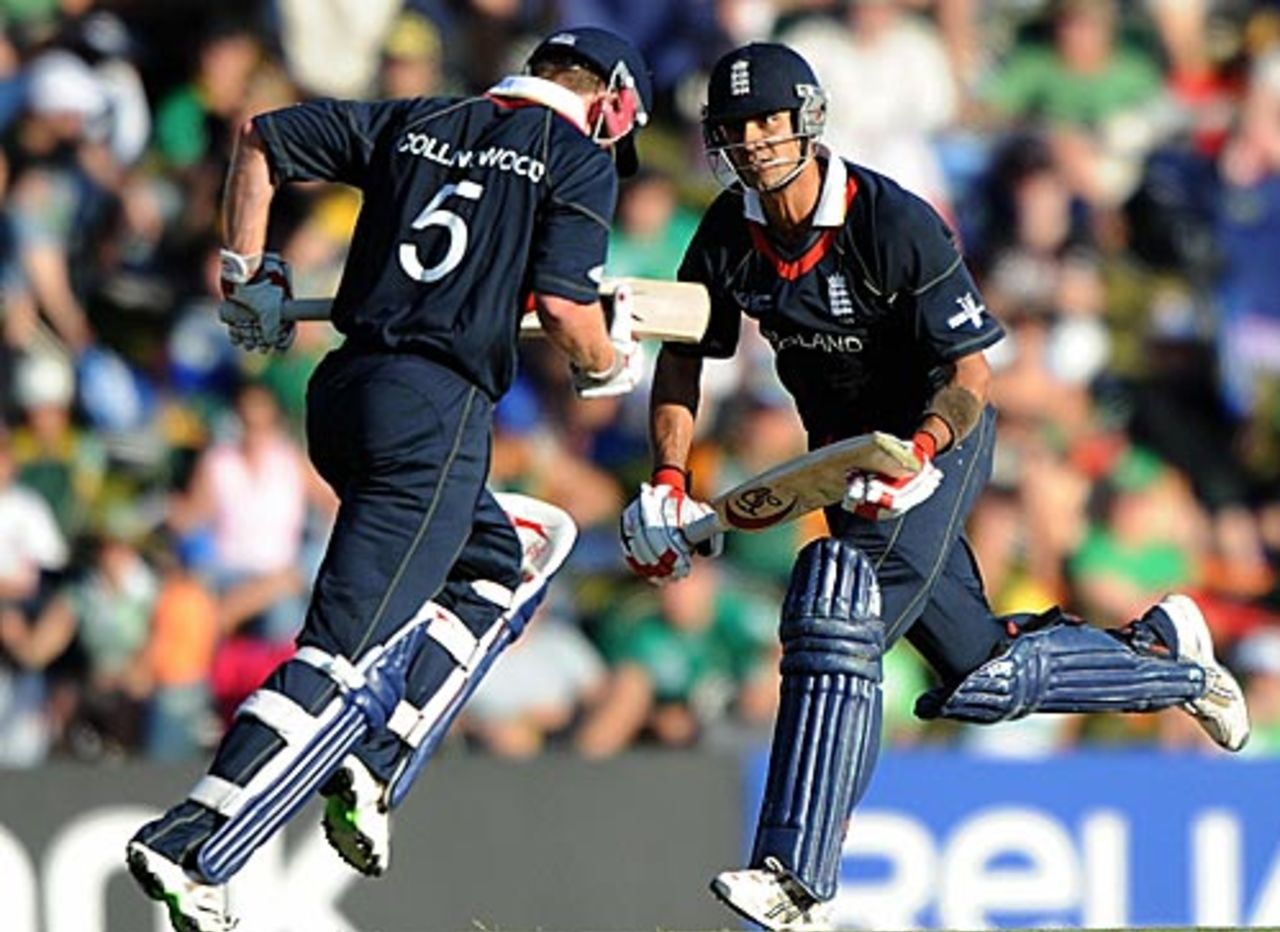 Owais Shah and Paul Collingwood added 163, South Africa v England, ICC Champions Trophy, Group B, Centurion, September 27, 2009