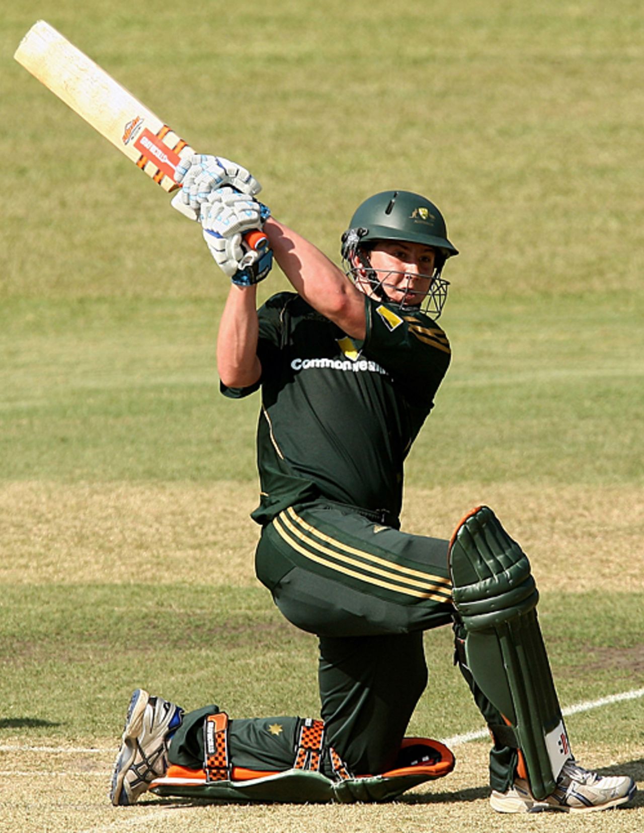 Nic Maddinson smashes it through the leg side, Australia Under-19 v Sri Lanka Under-19, 1st Youth ODI, Darwin, October 2, 2009