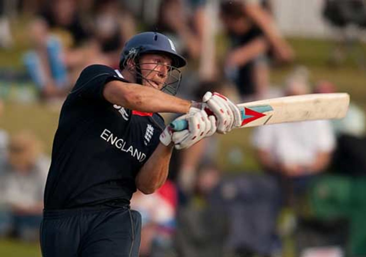 Tim Bresnan played his shots during a vital half-century, Australia v England, 1st semi-final, Champions Trophy, Centurion Park, October 2, 2009
