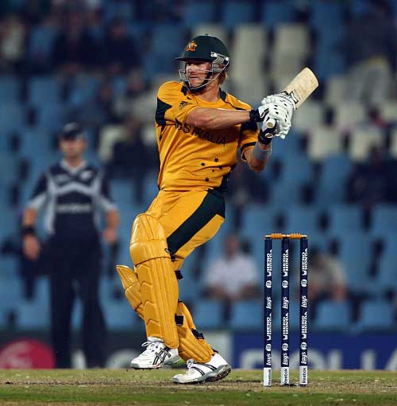 Shane Watson steadied Australia's chase after two early losses, Australia v New Zealand, Champions Trophy final, Centurion Park, October 5, 2009