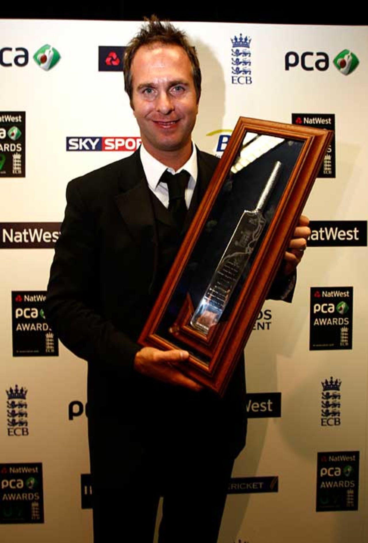 Michael Vaughan was given an ECB special award at the PCA dinner, Old Billingsgate, London, October 8, 2009