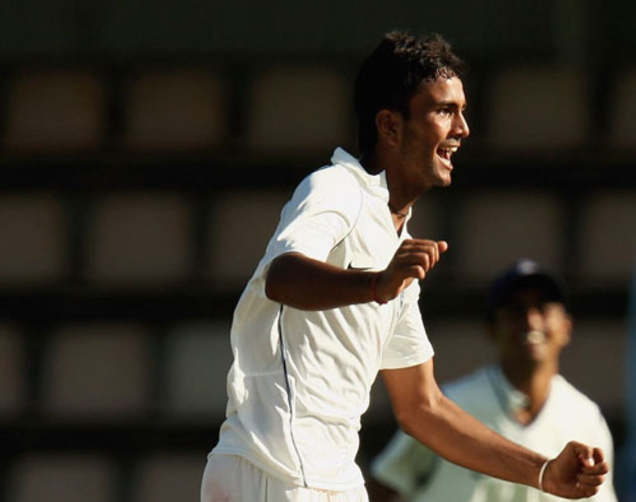 Gagandeep Singh celebrates taking a wicket, Australia Under-19s v India Under-19s, 1st Test, 1st day, Hobart, April 11, 2009