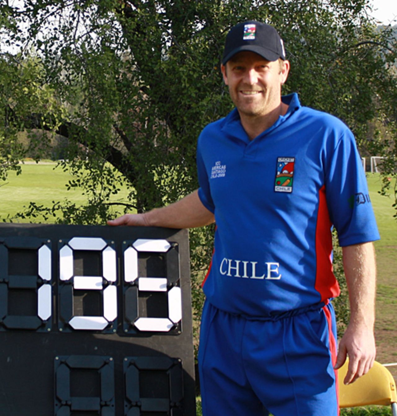 Simon Shalders after making 195 not out against Peru, ICC Americas Division 3, Santiago, October 10, 2009