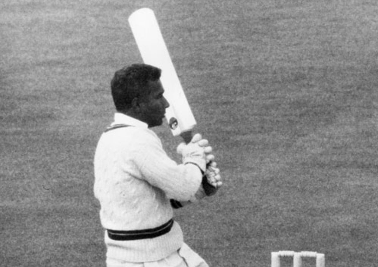 Rohan Kanhai plays the pull while batting for Warwickshire, 5 June 1968