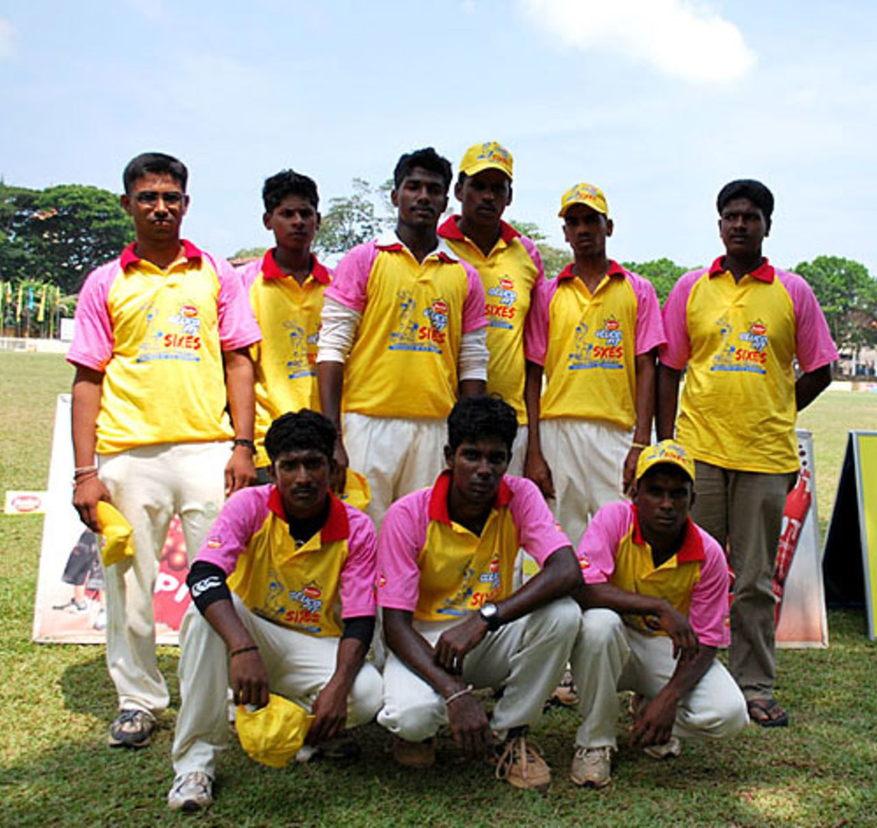 The Trinacomalee district school team poses for photos, Glucofit Cricket Sixes, Colombo, October 17, 2009