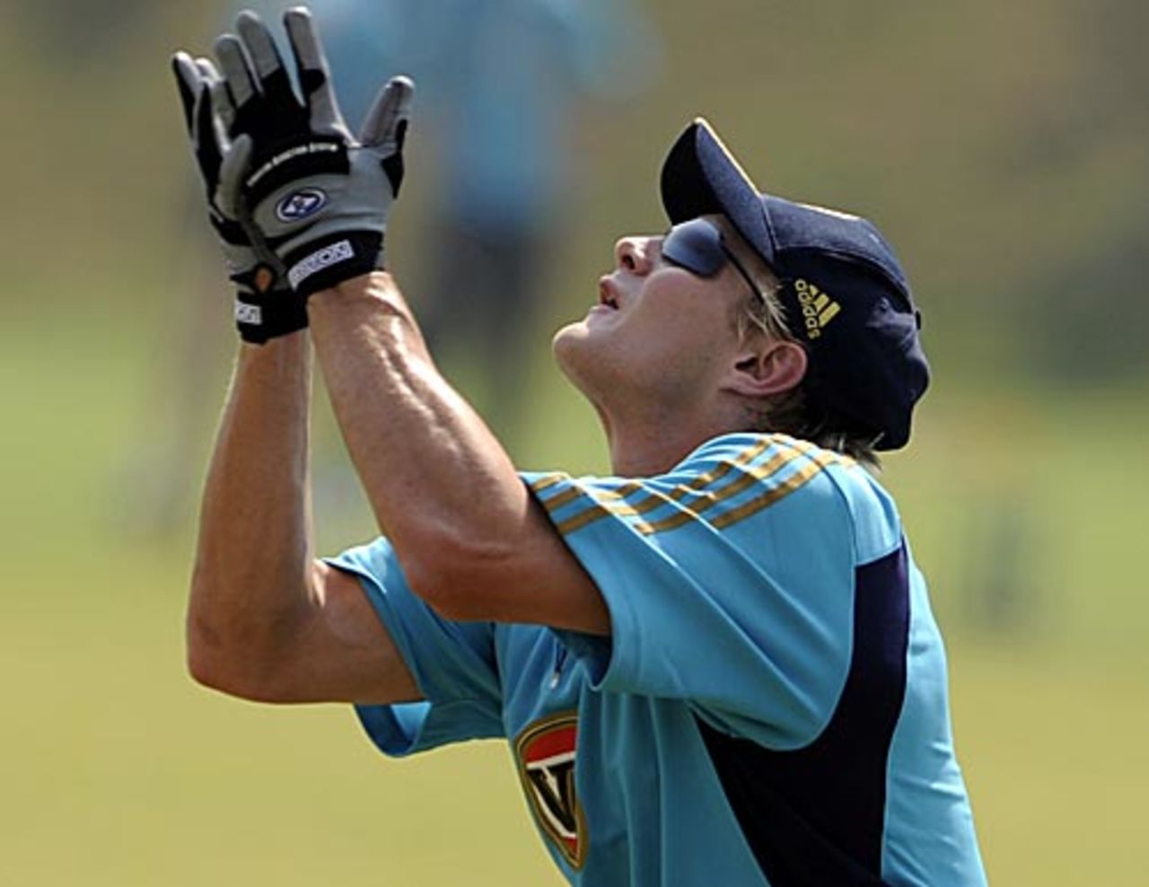 Shane Watson gets some catching practice during a training session, Mumbai, October 23, 2009