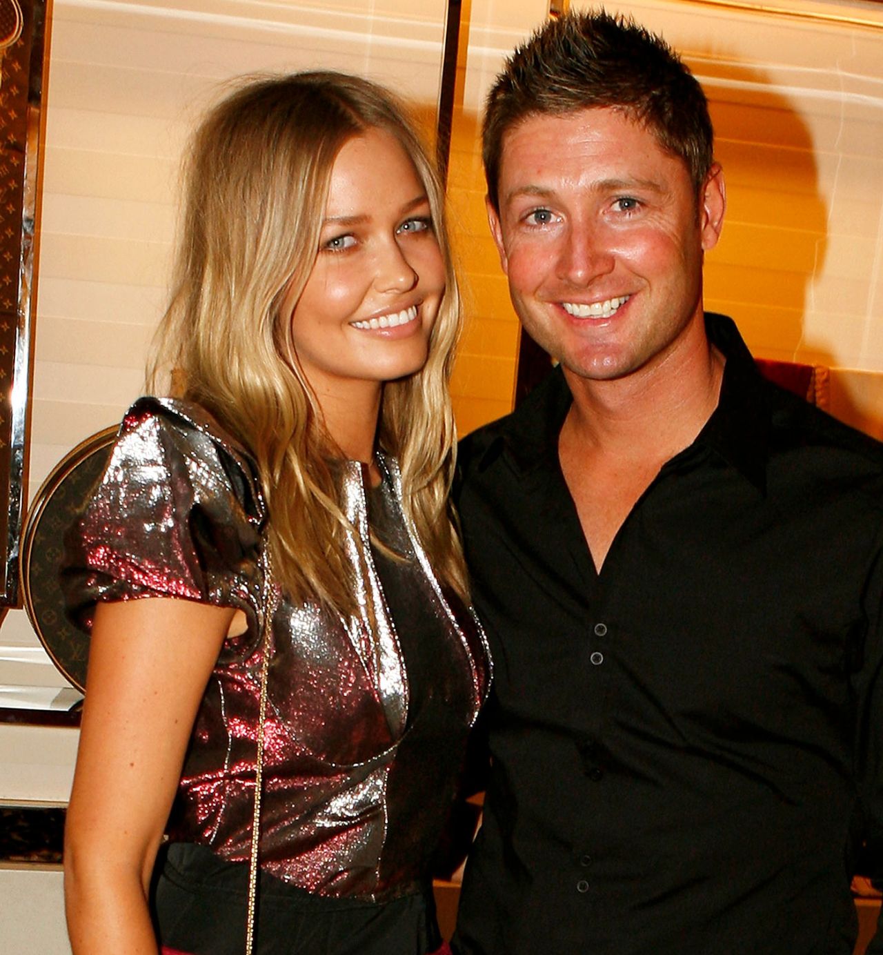 Michael Clarke and Lara Bingle attend a Louis Vuitton event, Melbourne, October 29, 2009