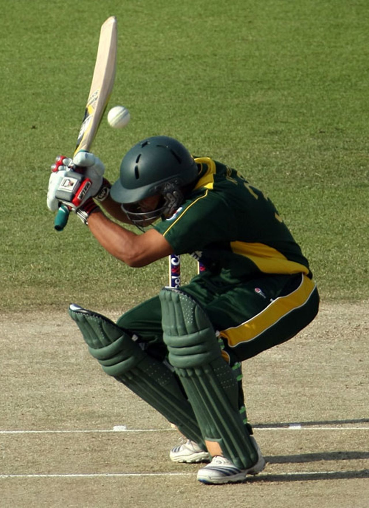 Khalid Latif takes evasive action, Pakistan v New Zealand, 1st ODI, Abu Dhabi, November 3, 2009