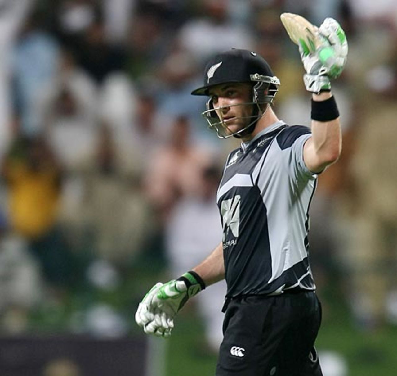 Brendon McCullum celebrates his century, Pakistan v New Zealand, 2nd ODI, Abu Dhabi, November 6, 2009