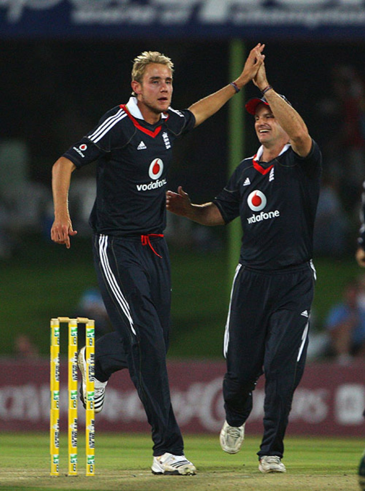 Stuart Broad struck in each of his first two overs to rattle the Eagles, Eagles v England XI, Bloemfontein, November 6, 2009