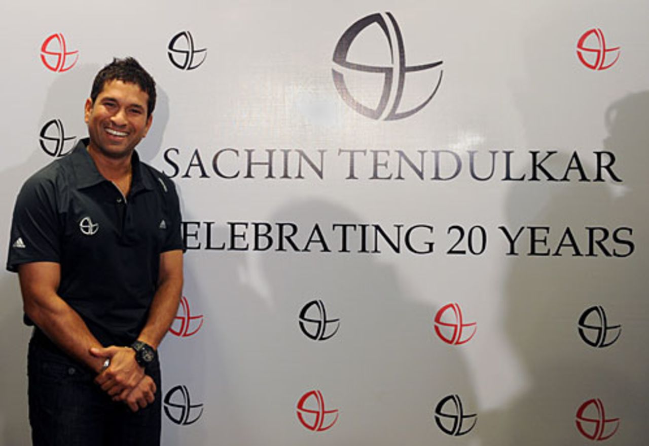 Sachin Tendulkar at an open media sesson, Mumbai, November 13, 2009
