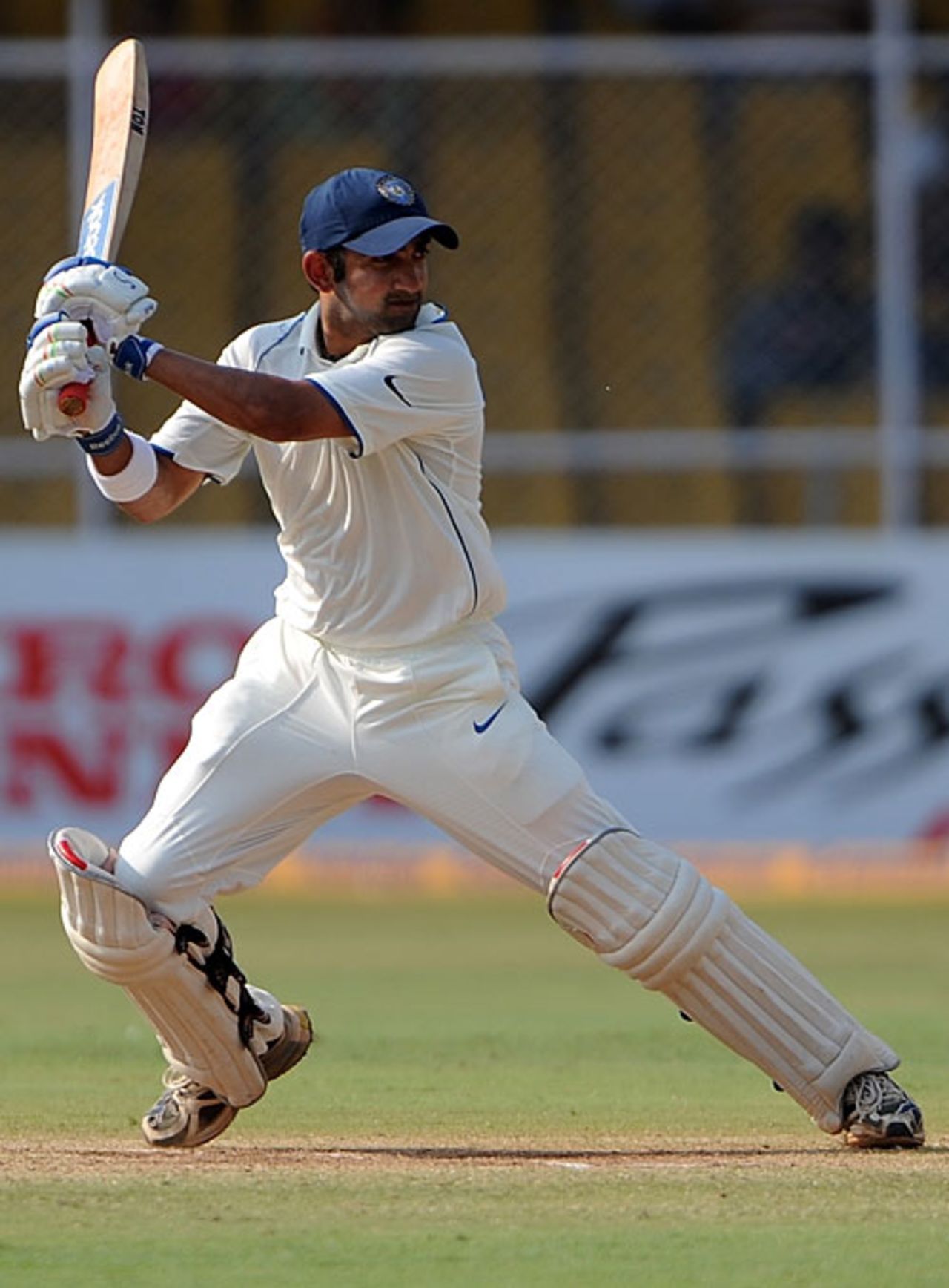 Gautam Gambhir cuts fiercely, India v Sri Lanka, 1st Test, Ahmedabad, 4th day, November 19, 2009 
