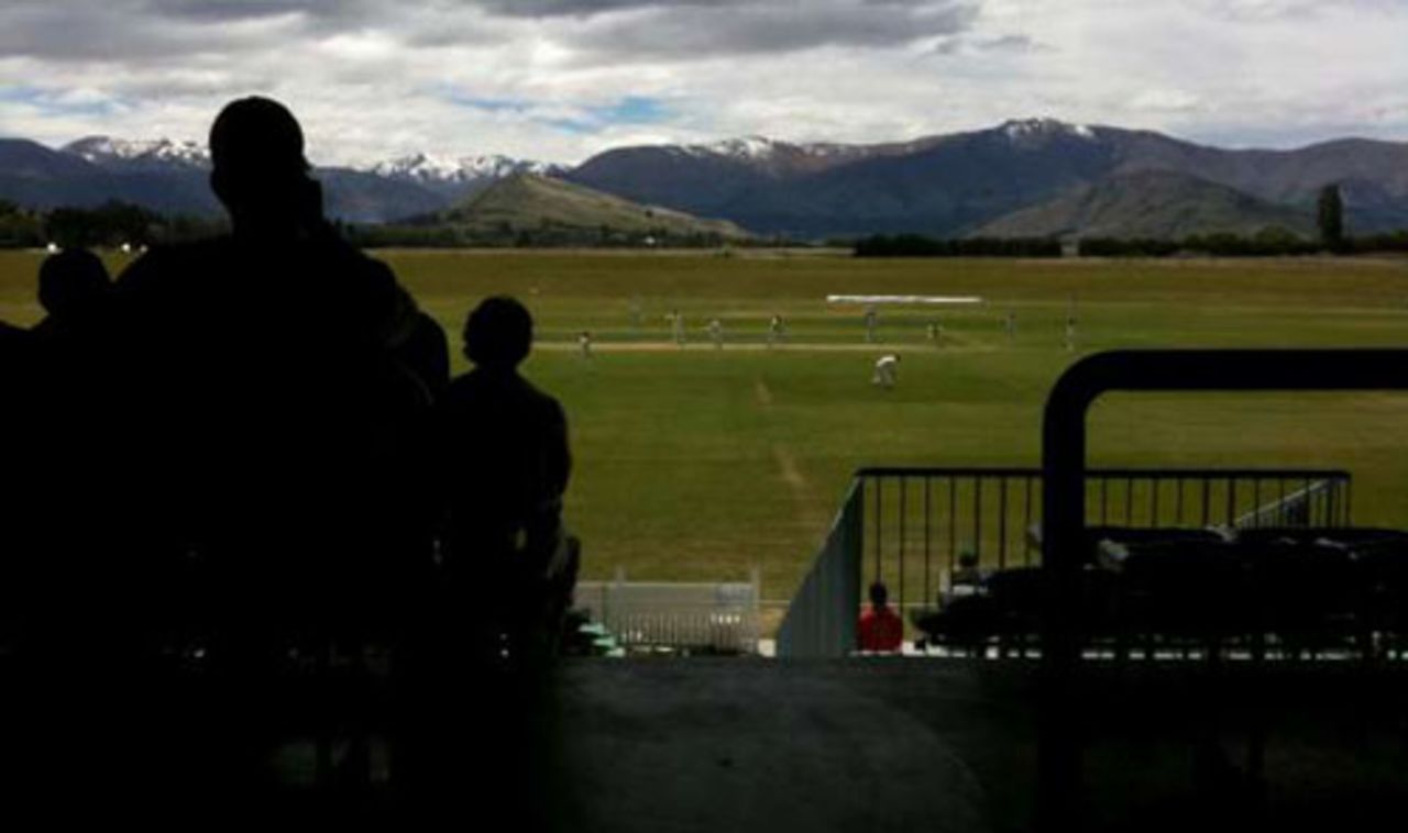 The view from the lunch room at the Queenstown events centre, New Zealand Invitation XI v Pakistanis, November 20, 2009
