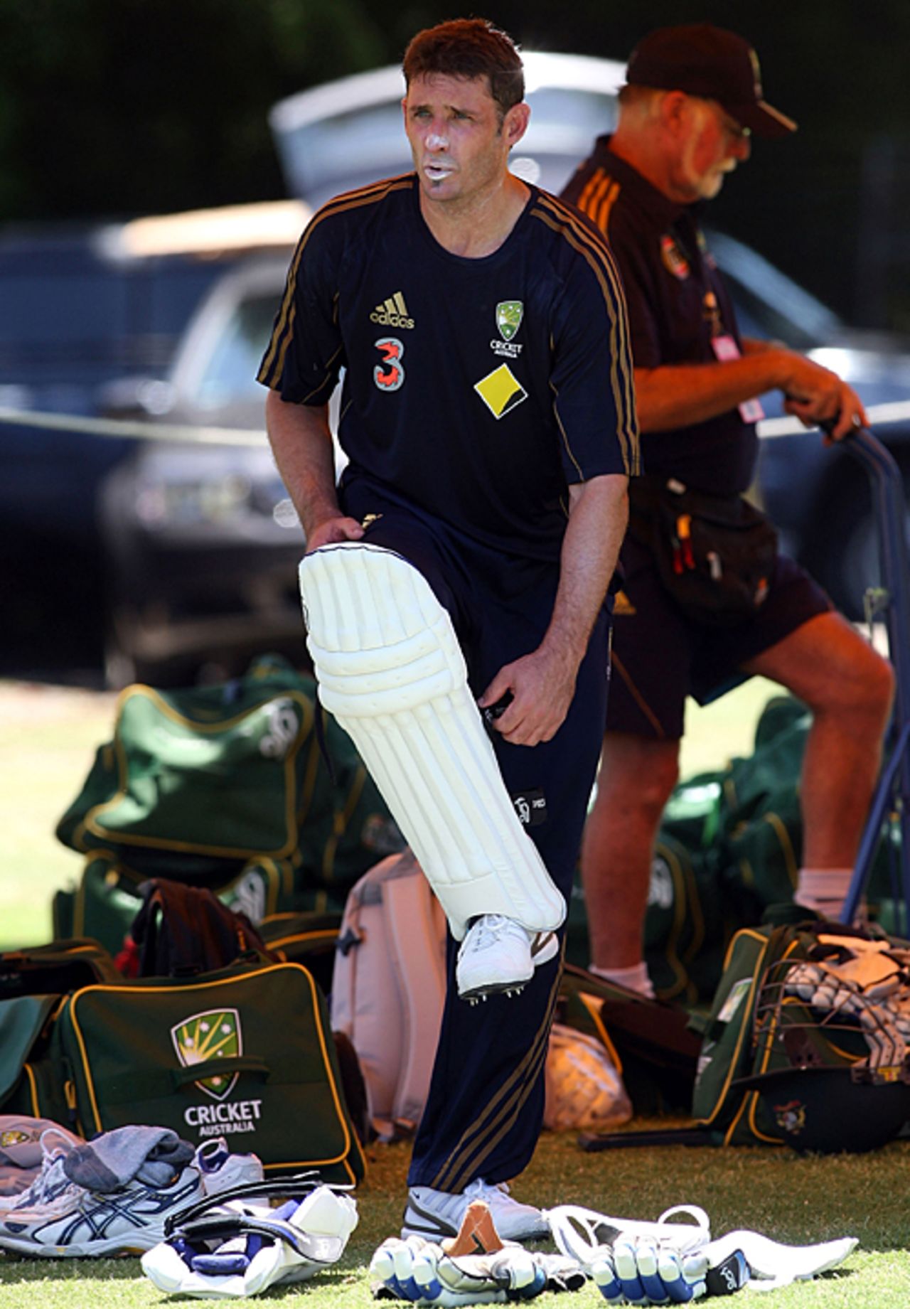 Michael Hussey at training, Brisbane, November 23, 2009