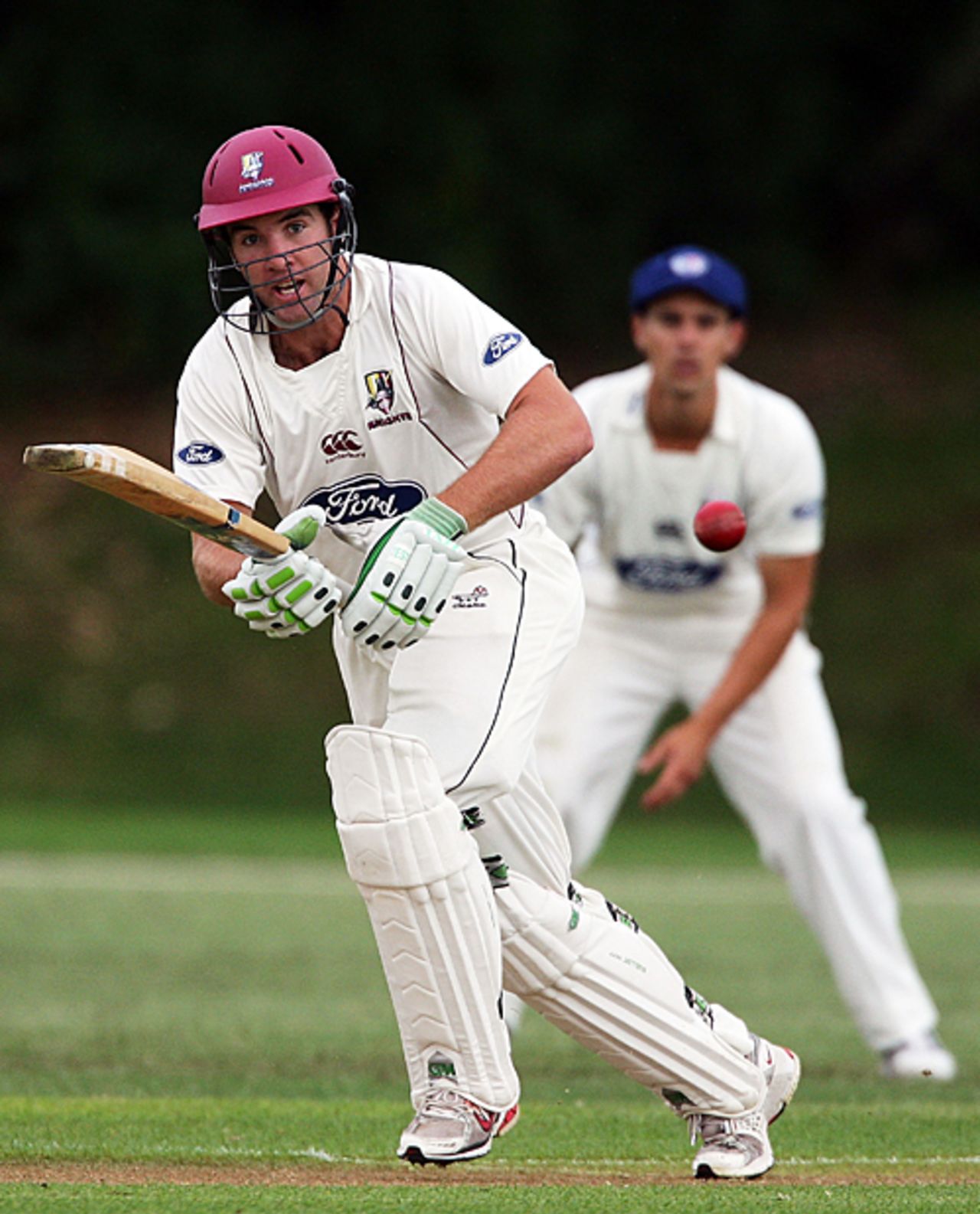 Brad Wilson on-drives, Auckland v Northern Districts, Plunket Shield, Auckland, 1st day, December 3, 2009 