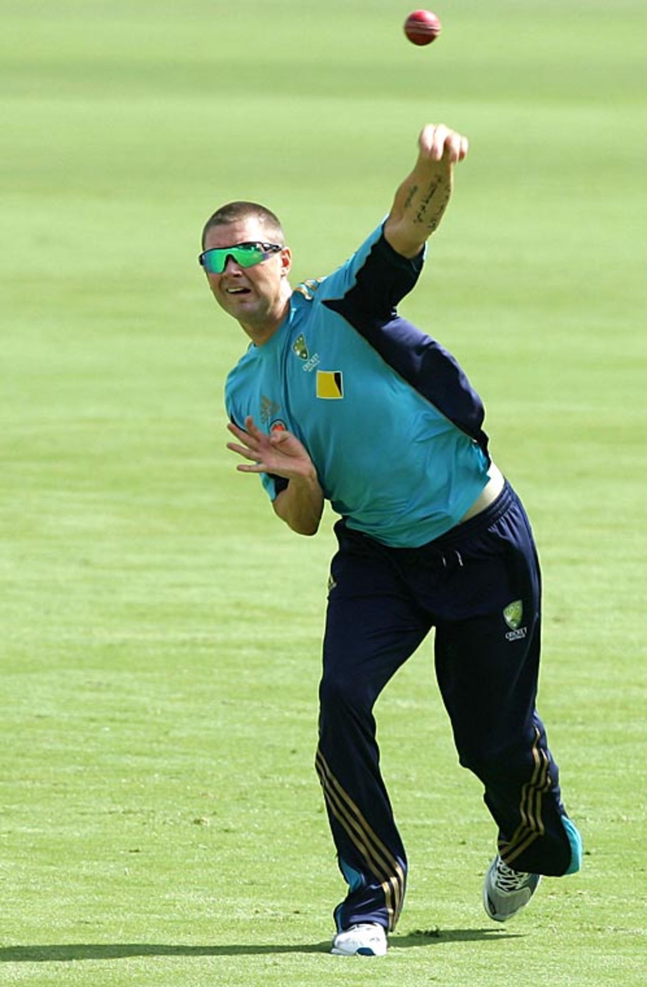 Michael Clarke throws the ball, Adelaide, December 3, 2009