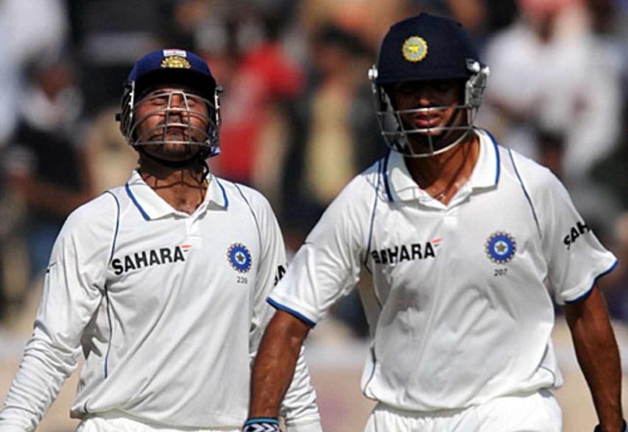 Virender Sehwag and Rahul Dravid further strengthened India, India v Sri Lanka, 3rd Test, Mumbai, 2nd day, December 3, 2009