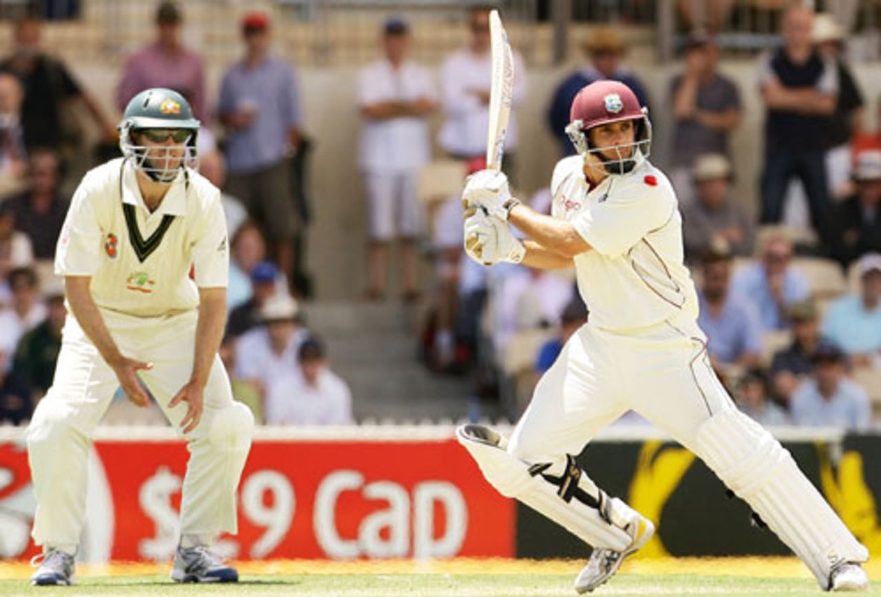 Brendan Nash finds a gap behind point, Australia v West Indies, 2nd Test, Adelaide, 5 December, 2009