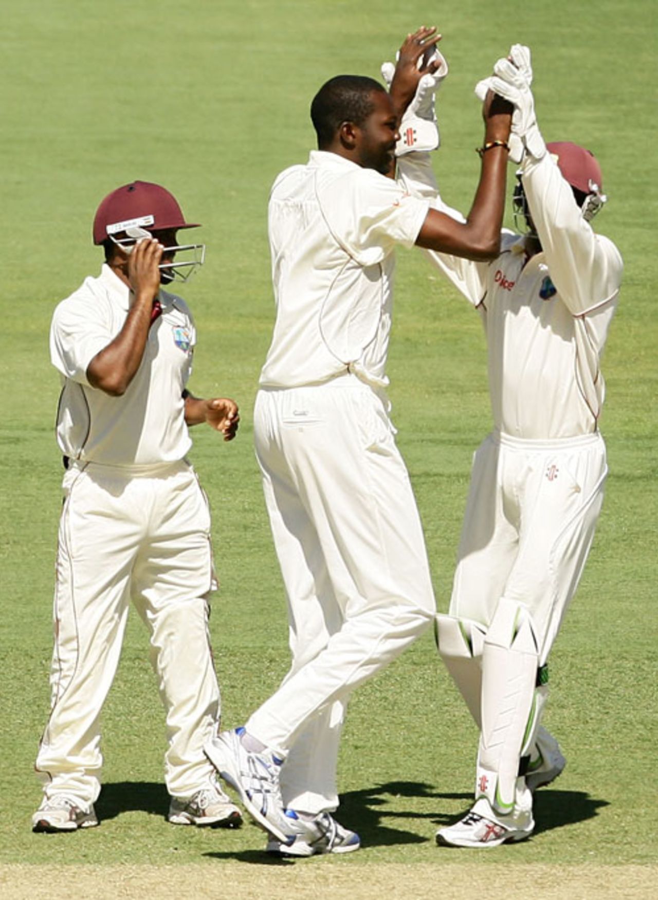 Sulieman Benn celebrates the wicket of Shane Watson, Australia v West Indies, 2nd Test, Adelaide