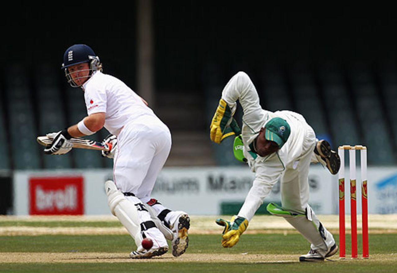 Ian Bell made 48 before retiring to let the lower-order have a bat, South African Invitational XI v England XI at East London, December 10, 2009 