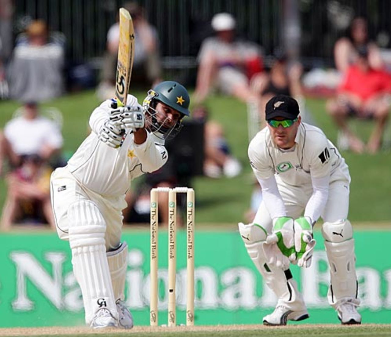 Imran Farhat drives through cover, New Zealand v Pakistan, 3rd Test, Napier, 3rd day, December 13, 2009